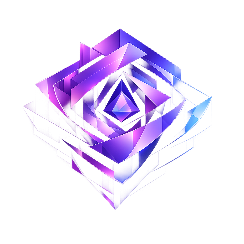 Purple and blue abstract geometric intelligence design